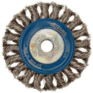  Cable Twist Knot Wire Wheel Brush, Stainless Bristles, 0.020 Wire 