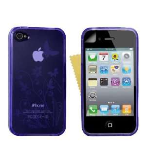  Brand New Case For The iPhone 4S 4 Siri Floral Silicone 