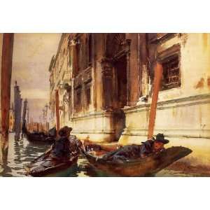   24x36 Inch, painting name Gondoliers Siesta, by Sargent John Singer