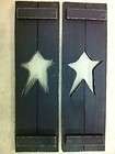 Primitive Handcrafted Black Shutters w/Star Cutouts  