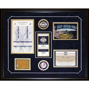   Comm Ticket Collage with Authentic Dirt from Yankee Stadium Package C