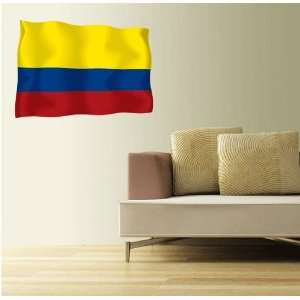 COLOMBIA Flag Wall Decal Room Decor Sticker 25 x 18