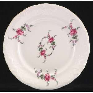  Rose Garden Fine China Dessert Plate: Home & Kitchen
