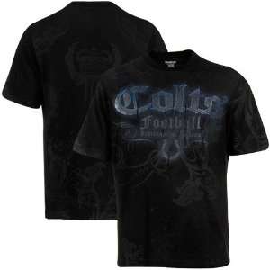  Indianapolis Colts All Over Print Tee Shirt Large: Sports 
