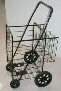   Shopping Cart Red Blue Black w extra basket Swivel Rotating Wheels