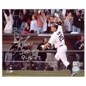  Autographed Jim Thome Picture   with 500 Home Run 