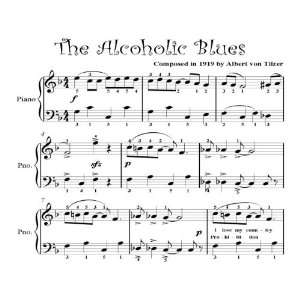   Alcoholic Blues Big Note Piano Sheet Music: Albert von Tilzer: Books
