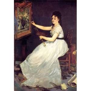   24x36 Inch, painting name Portrait of Eva Gonzales, By Manet Edouard