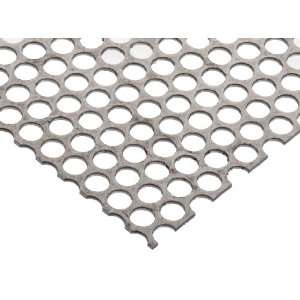 Hot Rolled Steel A36 Perforated Sheet, Staggered 0.25 Round Perfs, 0 