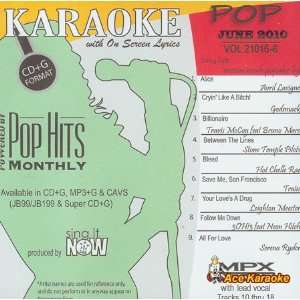  Chart Hits Monthly Pop   June 2010 Karaoke CDG Everything 