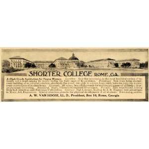  1911 Ad Shorter College Institution for Young Women GA 