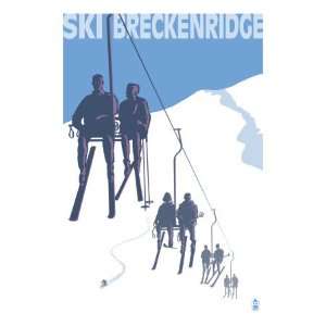  Breckenridge, Colorado Ski Lift Premium Poster Print 