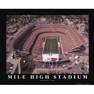  Mile High Stadium   Denver Broncos   Poster by Mike Smith 