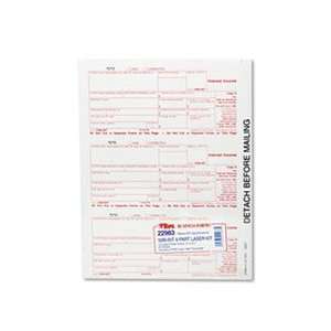 com IRS Approved Tax Form, 3 2/3 x 8, Four Part Carbonless, 75 Forms 