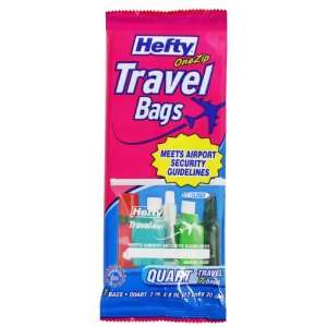  Hefty One Zip Travel Bags Quart Size: Home & Kitchen