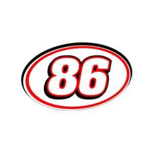   : 86 Number   Jersey Nascar Racing Window Bumper Sticker: Automotive