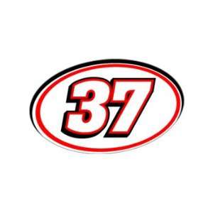   : 37 Number   Jersey Nascar Racing Window Bumper Sticker: Automotive