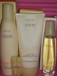 Mary Kay Embrace Happiness 5pc Set Perfume Mist Lotion Sugar Scrub NIB 