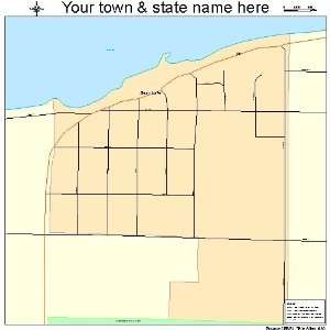  Street & Road Map of Bear Lake, Michigan MI   Printed 
