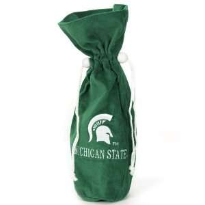   Spartans Green Velvet Wine Bottle Bag:  Sports & Outdoors
