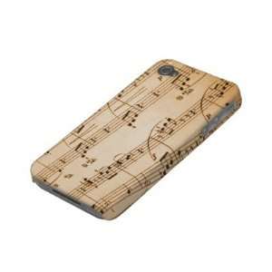  Musical Notes iPhone 4/4S Case Iphone 4 Cover Cell Phones 