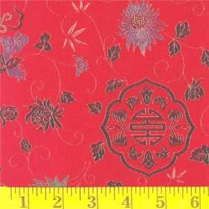  45 Wide Shanghai Red Fabric By The Yard Arts, Crafts 