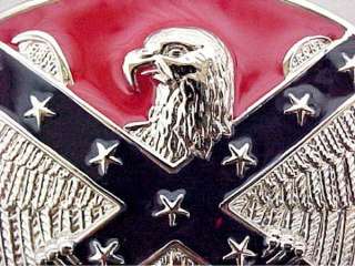 CSA Confederate Eagle Rebel Flag Belt Buckle  