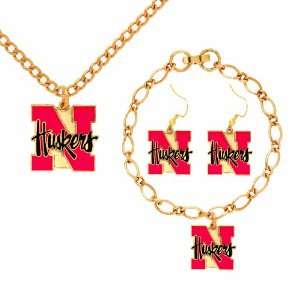  NCAA Nebraska Cornhuskers Jewelry Set: Sports & Outdoors