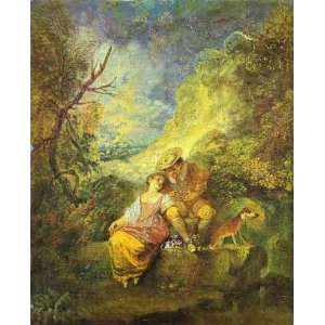  FRAMED oil paintings   Jean Antoine Watteau   24 x 30 