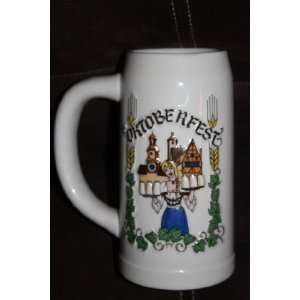   Ribbon Hand Crafted Limited Edition Oktoberfest Porcelain Beer Stein