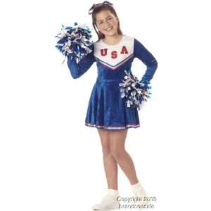  Kids Blue Pep Ralley Cheerleader Costume (Size: Large 10 