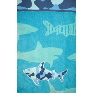  Appliqued Shark Beach Towel