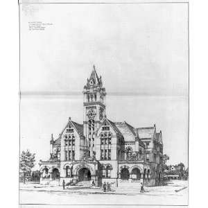 Designs,Texas courthouses,James R Gordon,Victoria,1894  
