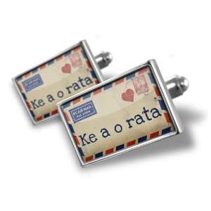 Cufflinks I Love You Sesotho Love Letter from South Africa   Hand 