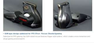 ZALMAN Gun Type FPS Gaming Mouse FG1000+MousePad MP1000  