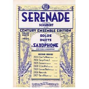  Serenade No. 2905 Solos or duets for E b Saxophone 