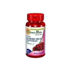  Puritans Pride Cranberry Fruit Concentrate with C & E 100 