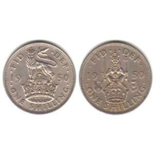   England Shilling Coins   Scottish & English Crests KM#876 & 877