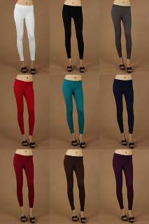 Footless Full Stretch COTTON Leggings Knit Tights Pants  