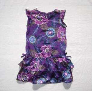 NWT Baby Gap Covent Garden Floral Ruffle Dress 2 3 4 Purple Flower 