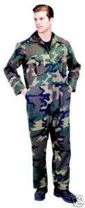 MENS CAMOUFLAGE INSULATED COVERALLS  XSMALL  6XL  