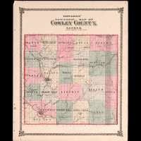 1882 COWLEY COUNTY plat maps KANSAS GENEALOGY history Atlas LAND 