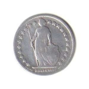   Switzerland 1/2 Franc Coin KM#23   83.5% Silver 