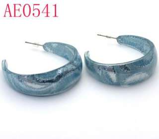 Elegant Lucite Resin Hoop Earrings AE0541  