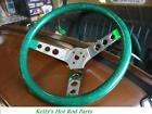 Green Metalflake 11 1/2  Steering Wheel, Rod Custom v8