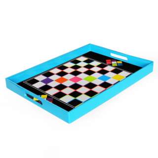 Accents by Jay presents this adorable checker serving tray.