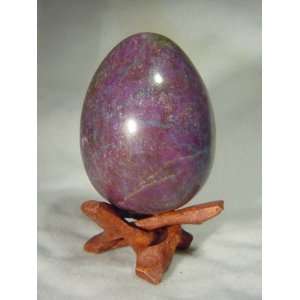    52 mm X 68 mm Natural Healing Ruby Egg with Stand. 