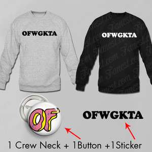 OFWGKTA MEGA PACK  Crew Neck + Button + Sticker  Odd Future Tyler 