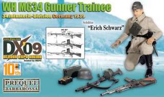catalog number 70735 dragon dx09 wwii 1 6 scale german mg34 gunner 