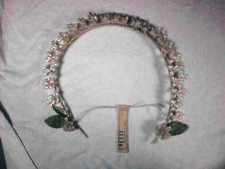Exquisite Wax Flower Bridal Crown Head Piece 1920s  